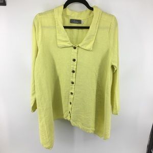 Anthropologie Willow Linen Button Down Shirt